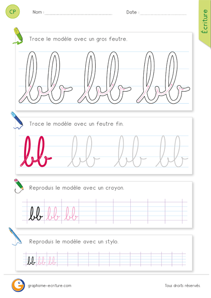 14-ecriture-cp-apprendre-a-ecrire-les-mots-utiles-b  Exercices d'écriture,  Écriture cursive, Ecriture ce2