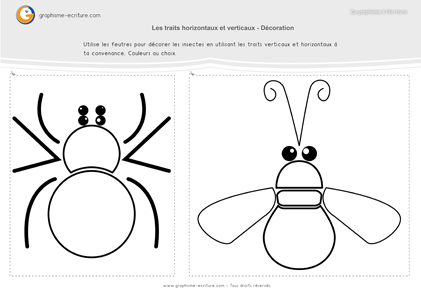 graphisme-maternelle-petite-section- les-traits-horizontaux-et-verticaux-décoration