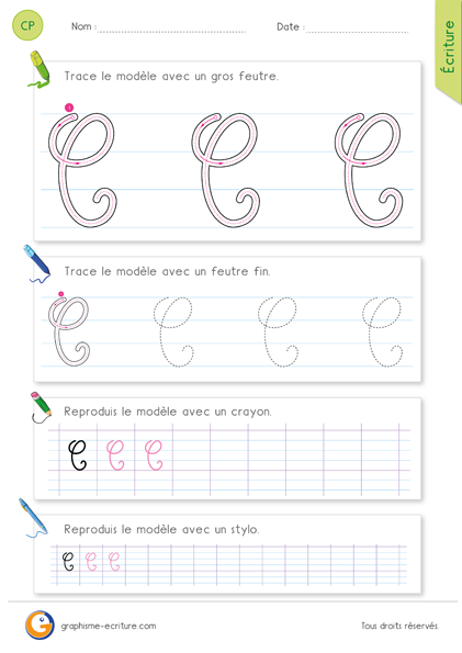 exercice-fiche-graphisme-écriture-cp-ce1-écrire-la-lettre-C-majuscule-en-cursive