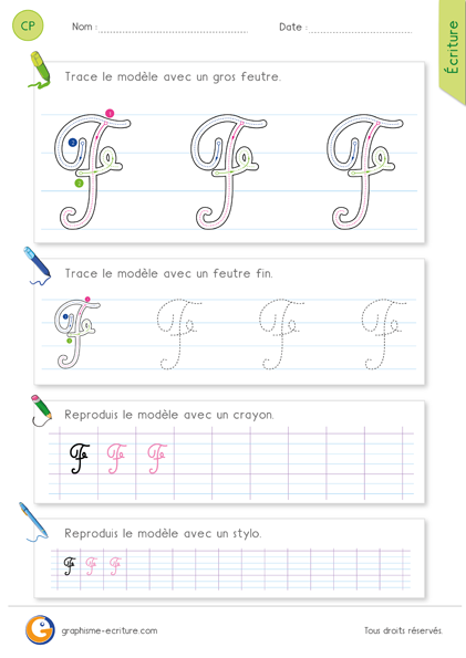 exercice-fiche-graphisme-écriture-cp-ce1-écrire-la-lettre-F-majuscule-en-cursive