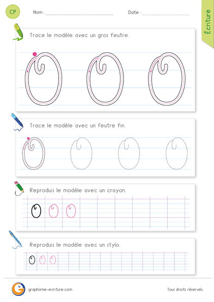 exercice-fiche-graphisme-écriture-cp-ce1-écrire-la-lettre-O-majuscule-en-cursive