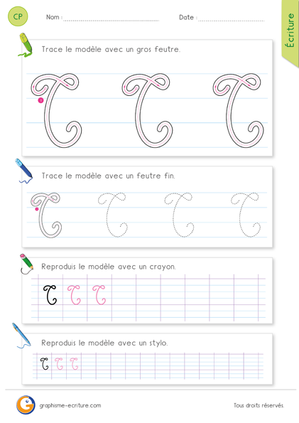 exercice-fiche-graphisme-écriture-cp-ce1-écrire-la-lettre-A-majuscule-en-cursive