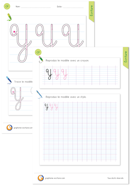 exercice-fiche-graphisme-écriture-cp-ce1-écrire-la-lettre-Y-majuscule-cursive