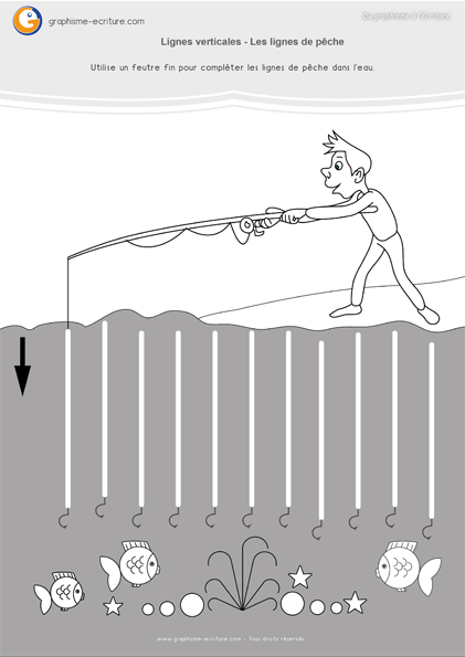 exercice-fiche- graphisme-écriture-moyenne-section-ms-faire-les-lignes-verticales-trait-vertical-lignes-de-pêche