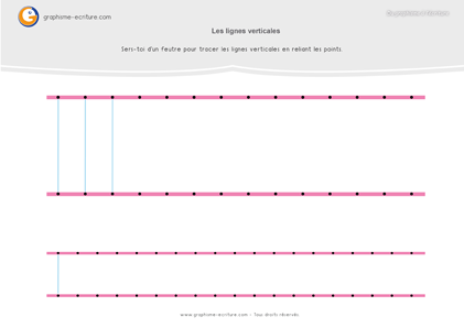 Fiches Graphisme GS Lignes verticales à plastifier