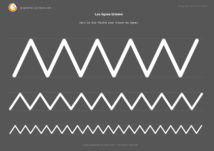 Graphisme GS Lignes brisées Zigzags - Fiches à plastifier 2