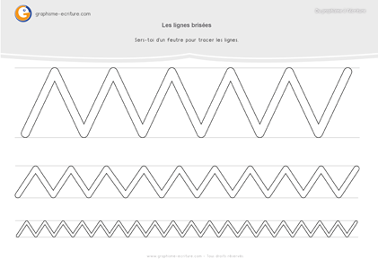 Graphisme GS Lignes brisées Zigzags - Fiches à plastifier 3