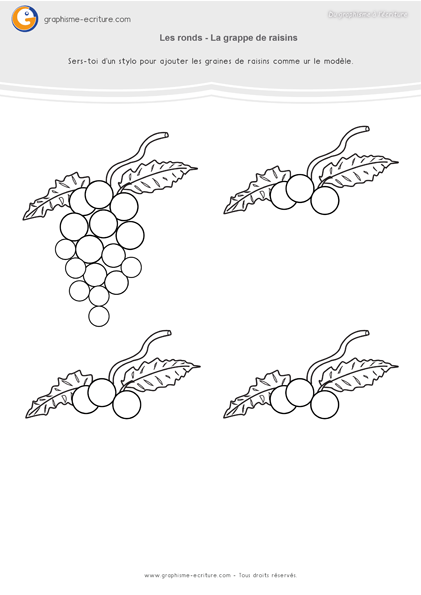 PDF Fiche de Graphisme GS Les ronds - Grappes de raisins