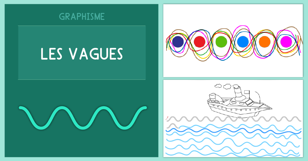 Graphisme Maternelle Les vagues - Fiche PDF ls vague MS GS CP