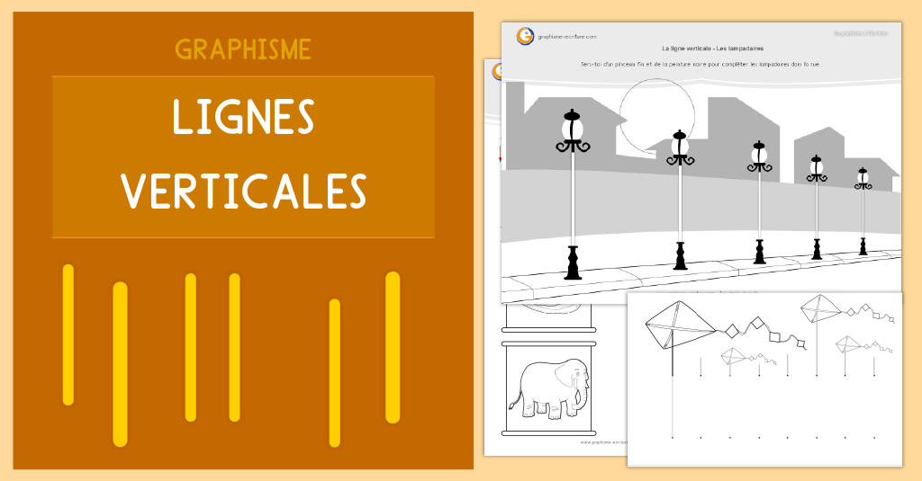 PDF Fiche Graphisme Lignes verticales Maternelle PS MS GS