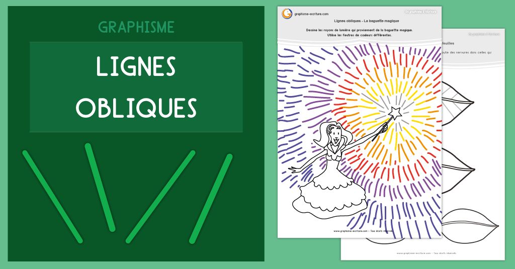 Graphisme Maternelle Les lignes obliques